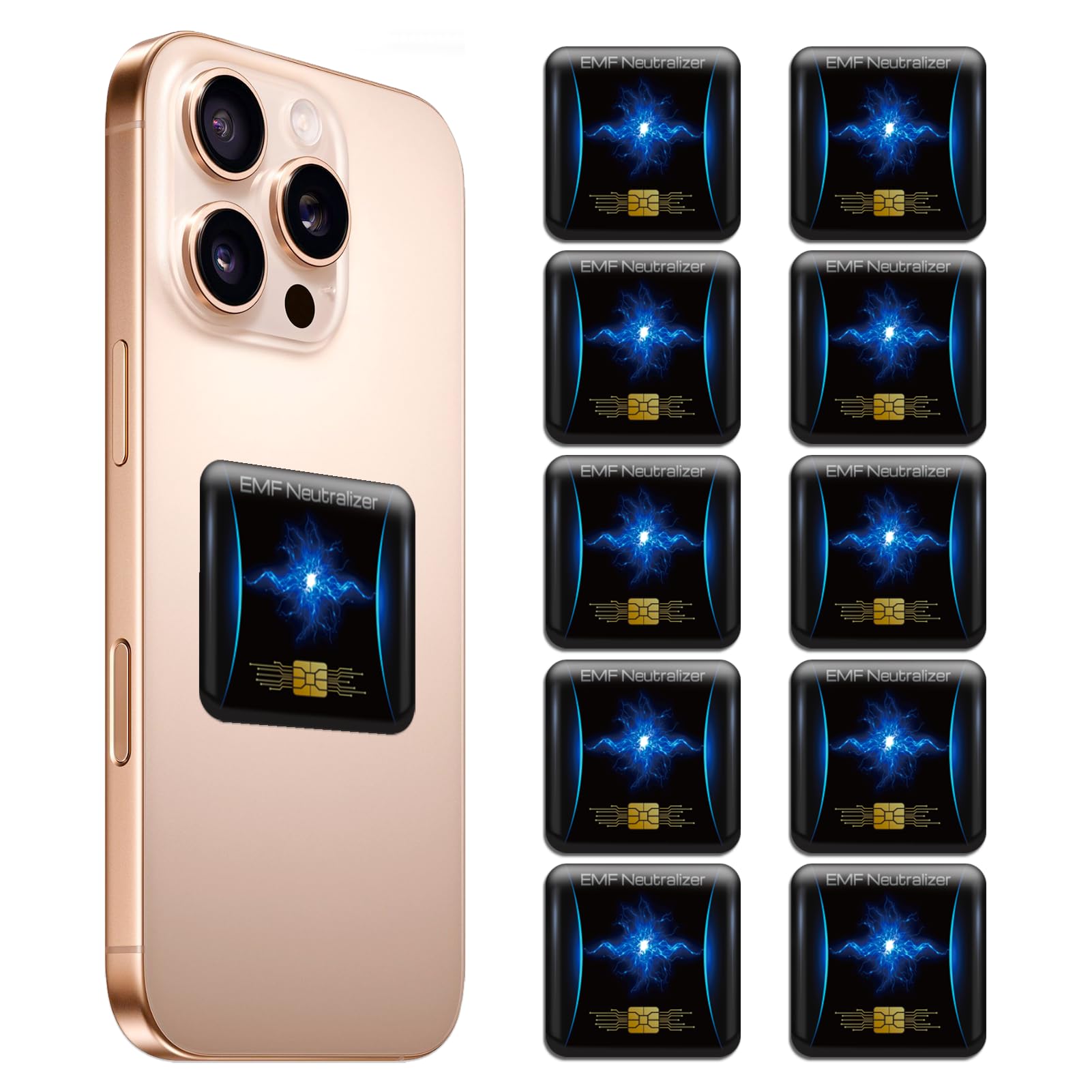 10 Pcs Phone Protection Stickers Neutralizers for Smart Phones/Tablets/Laptops/Computer/WiFi/Priner/TV Electronic Devices Blockers