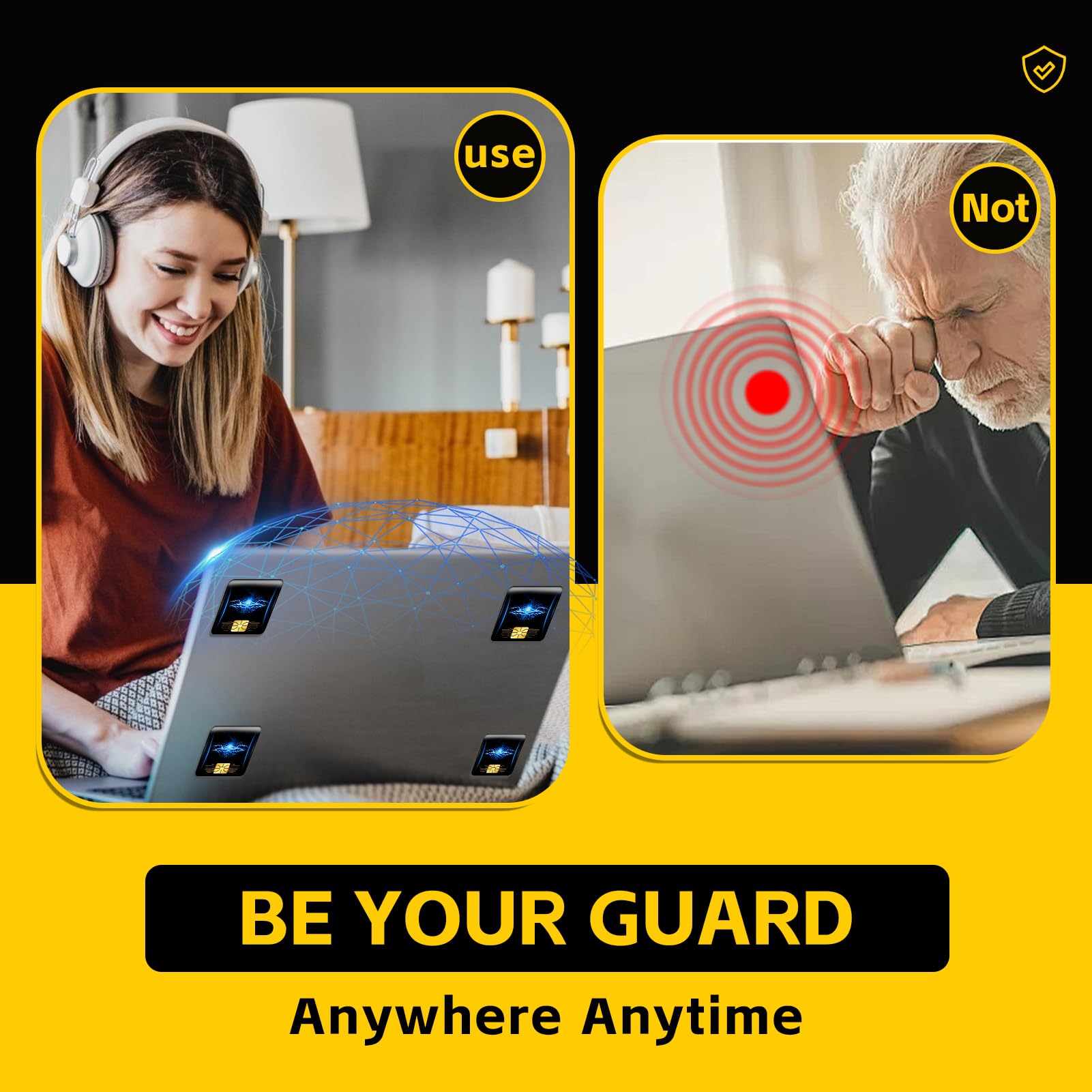 10 Pcs Phone Protection Stickers Neutralizers for Smart Phones/Tablets/Laptops/Computer/WiFi/Priner/TV Electronic Devices Blockers